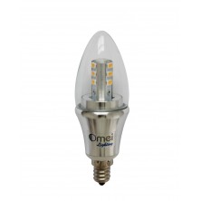 led candelabra bulb daylight Dimmable 4-Pack OmaiLighting E12 6w 60w 60 watts LED bulb Bullet Top Chandelier Light Bulbs